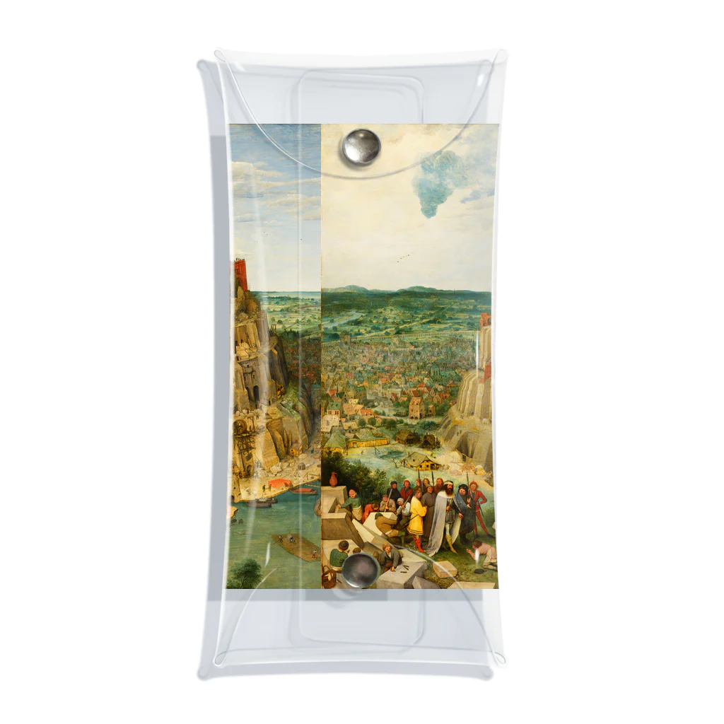名画館のブリューゲル「バベルの塔①」　ピーテル・ブリューゲルの絵画【名画】 クリアマルチケース