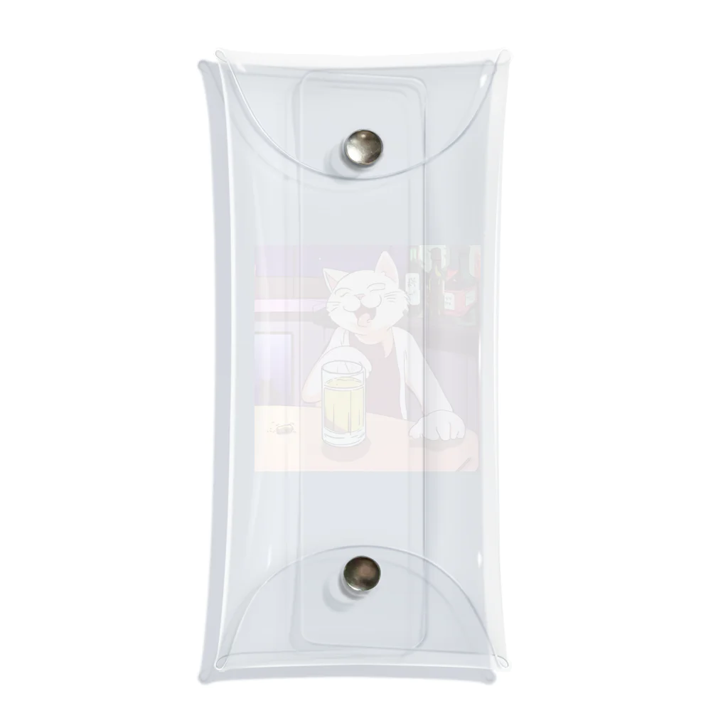 ブギーズの酔っ払いの猫くん Clear Multipurpose Case