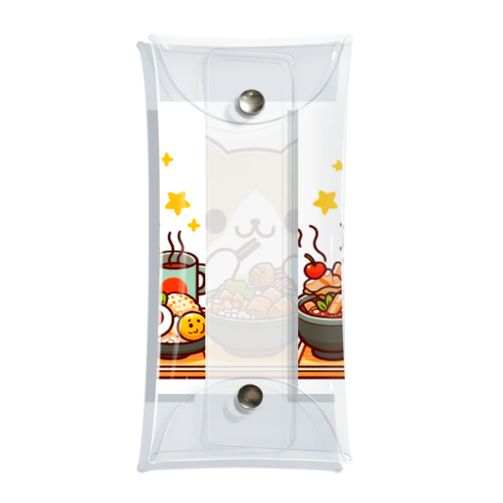 zuuu-の☆食いしん坊にゃんこ☆ Clear Multipurpose Case