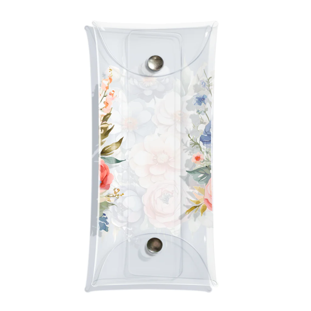 ファンシーTシャツ屋のパステルカラーの花束 Clear Multipurpose Case