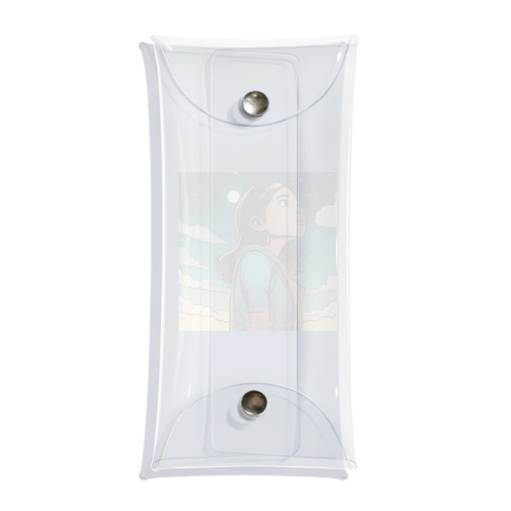 PanHanaChanのThe girl who looks at the sky Clear Multipurpose Case