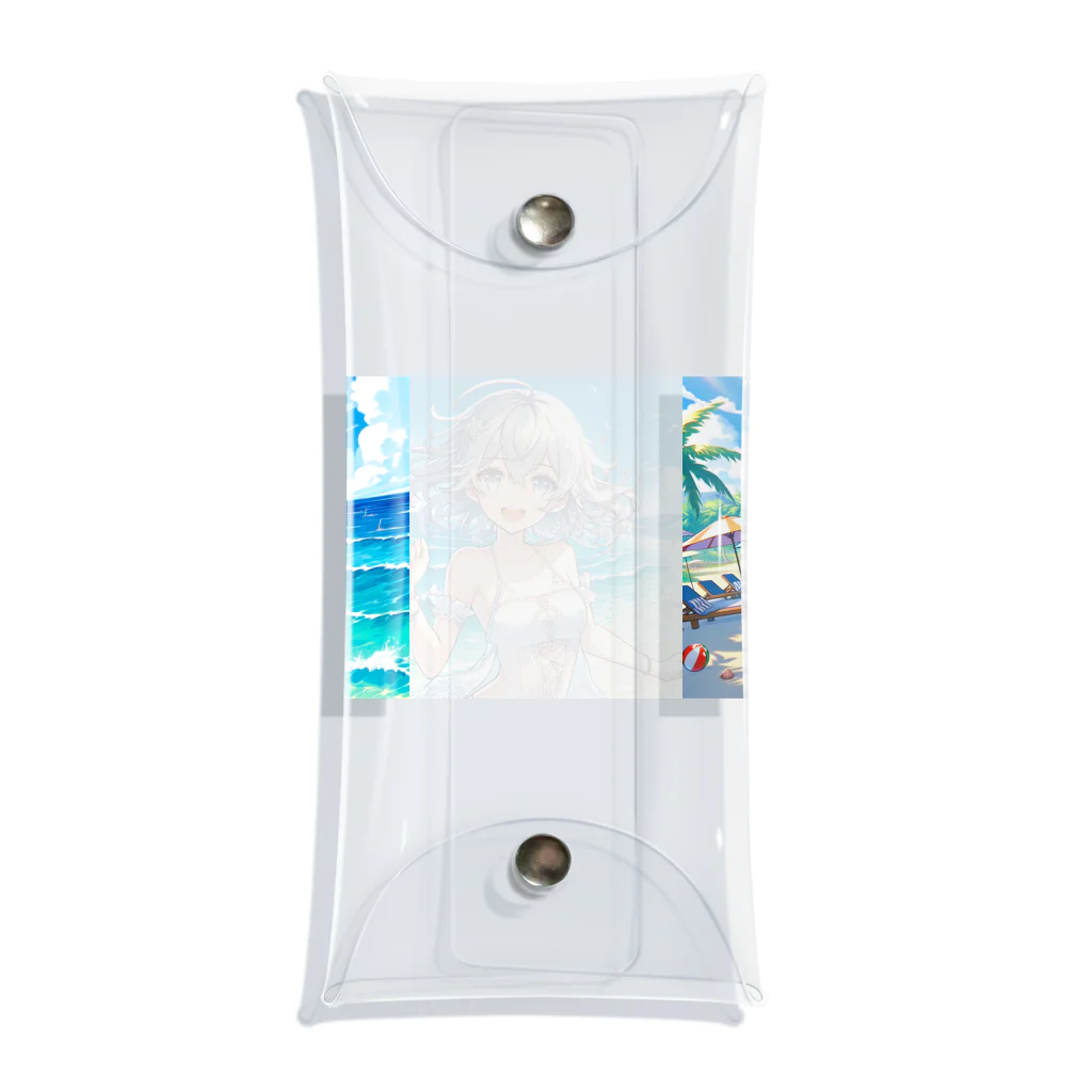 KULULU Canvasの夏の日差し Clear Multipurpose Case