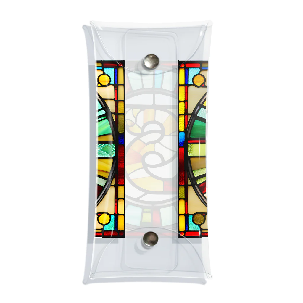 alphabet stained glassのstained glass S クリアマルチケース
