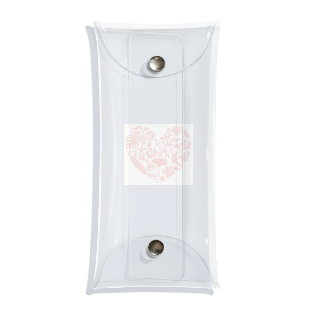 Angel  SmileのHawaiian Heart Clear Multipurpose Case