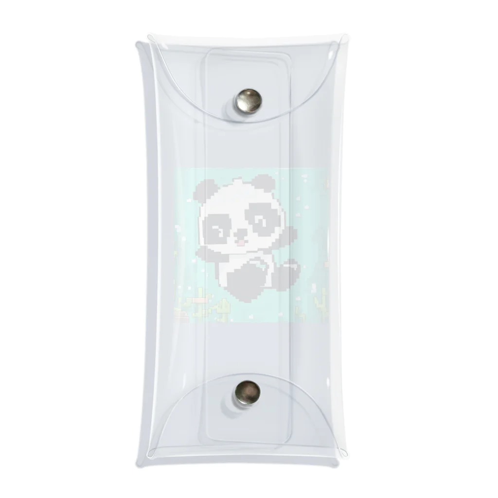 Smile Pop Artの水中パンダ Clear Multipurpose Case