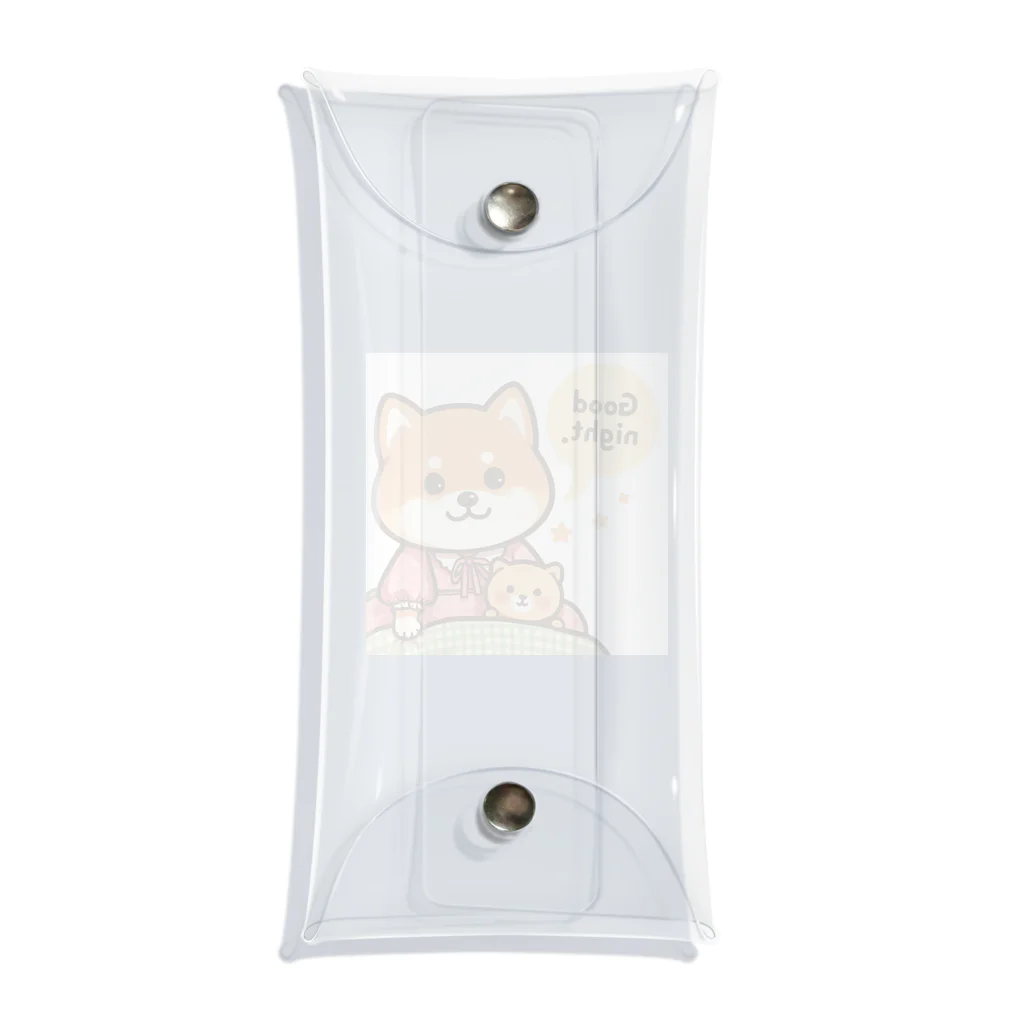 メアリーの今夜は可愛い柴犬スタンプで癒しの時間 Clear Multipurpose Case