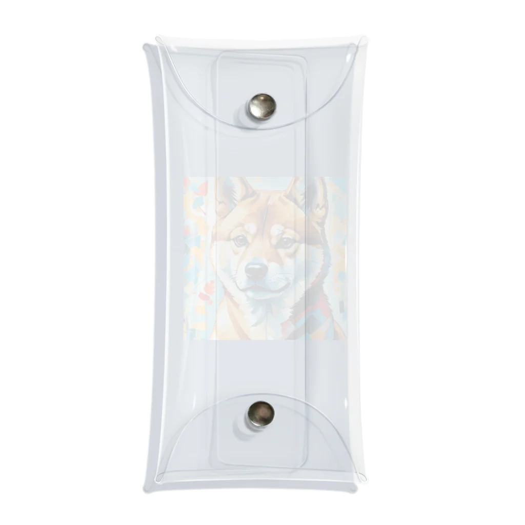 KAPPA TRAVEL GOの柴犬の幾何学 Clear Multipurpose Case