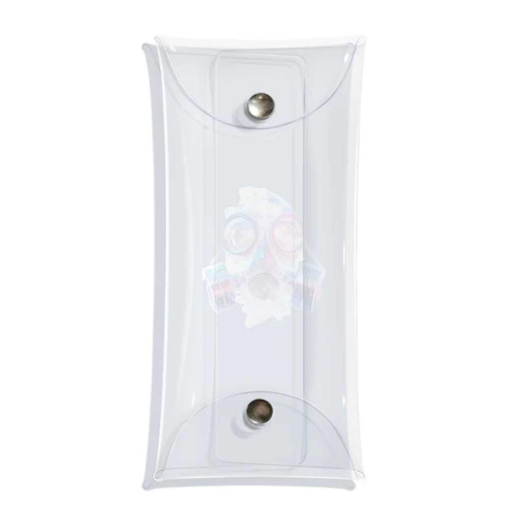 ガスマスク gasmaskのgasmask girl ロゴ Clear Multipurpose Case