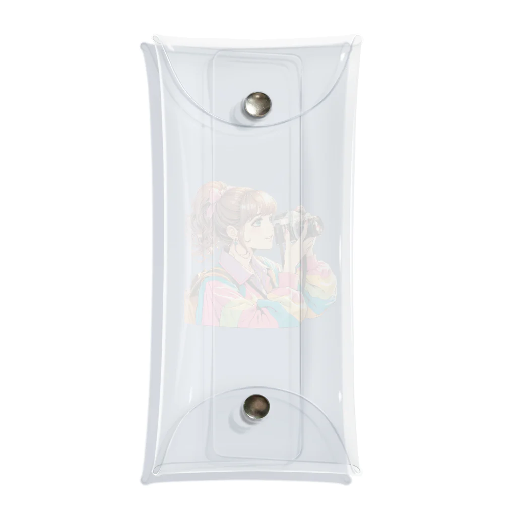 90'sタイムスリップ文具店の90'sカメラ少女① Clear Multipurpose Case