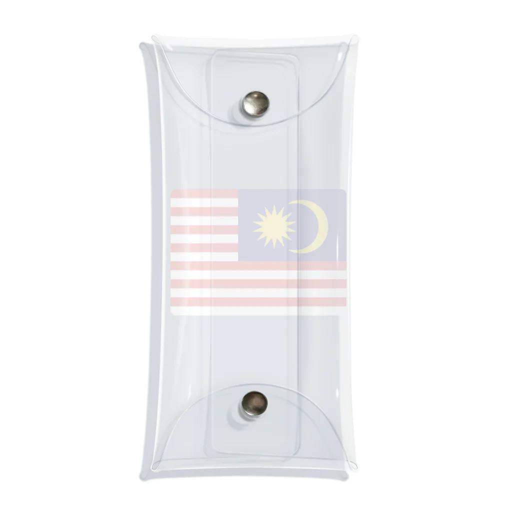 お絵かき屋さんのマレーシアの国旗 クリアマルチケース