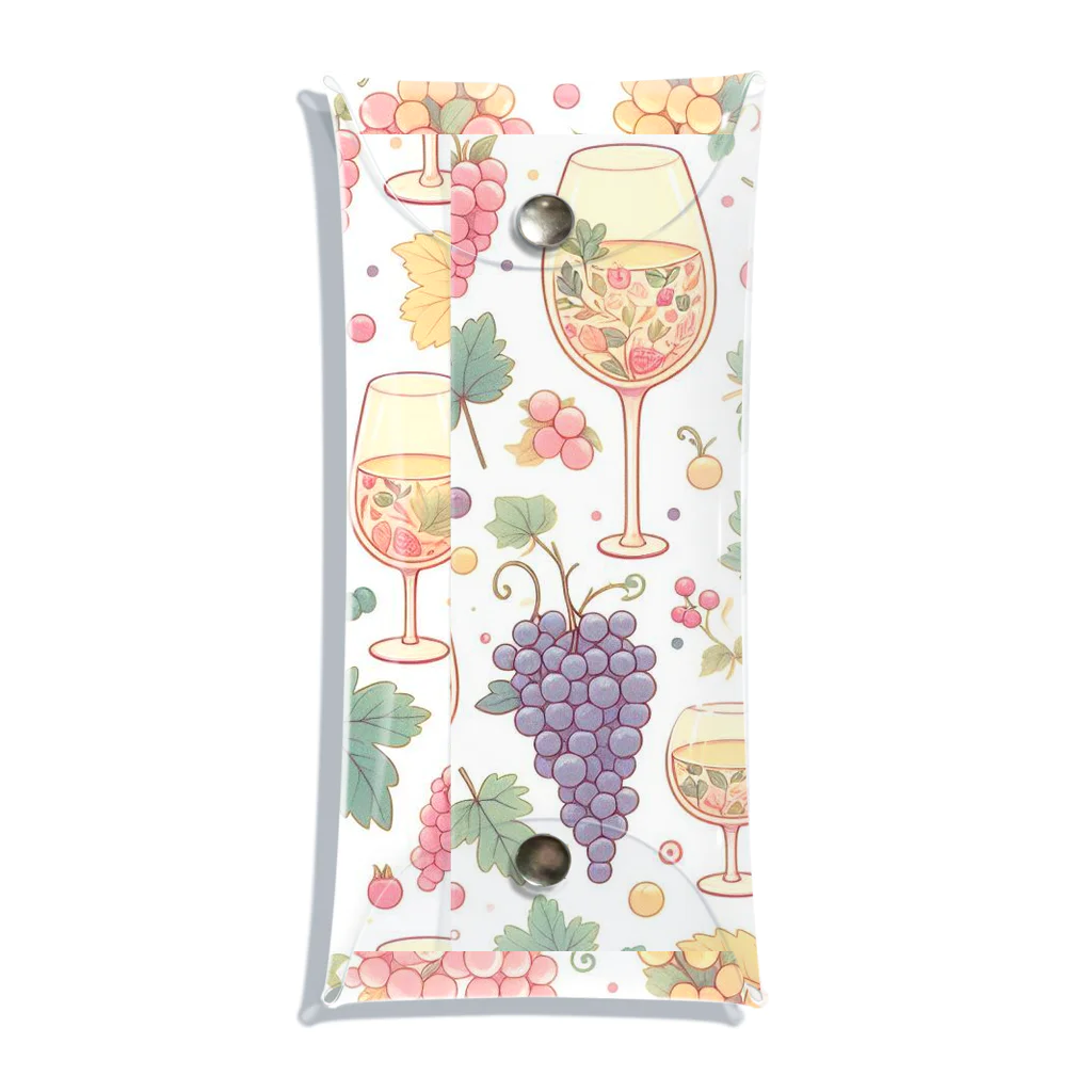 MOONY'S Wine ClosetのWine and Grapes Clear Multipurpose Case