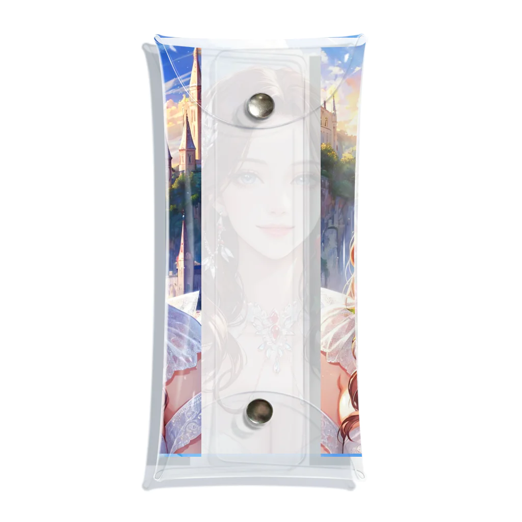 AQUAMETAVERSEの赤い薔薇の髪飾りがステキな王女　BLUE PLUM  691 Clear Multipurpose Case