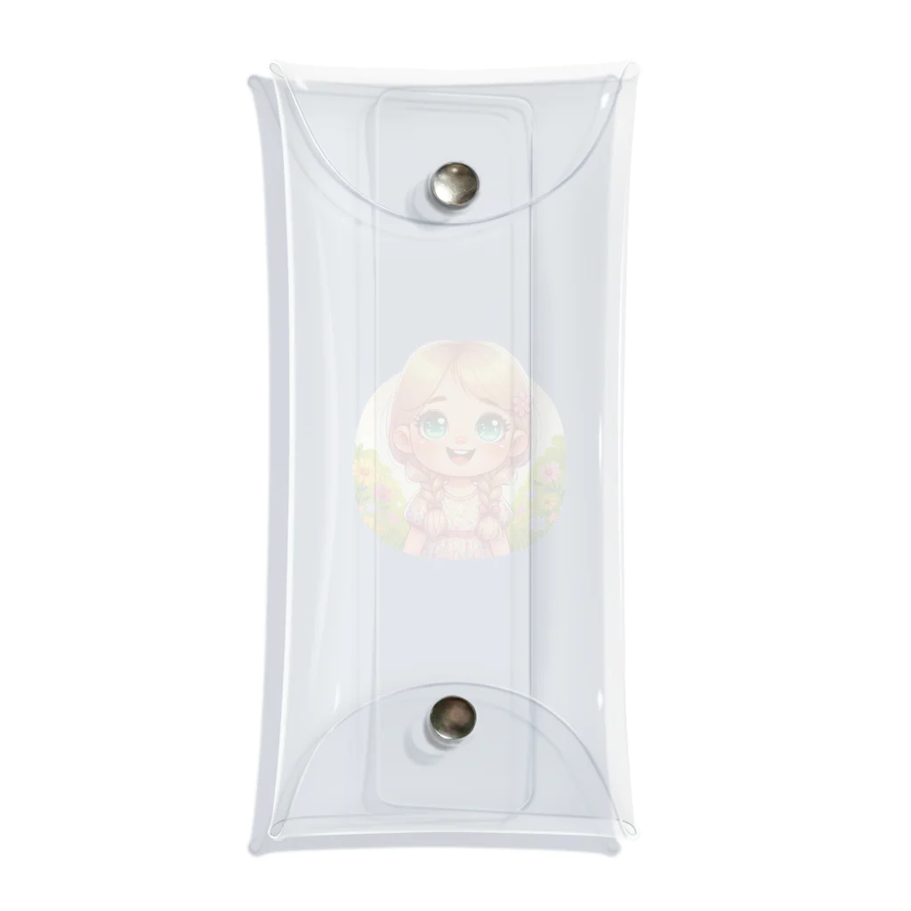 yielanggo007の輝く瞳女の子 Clear Multipurpose Case