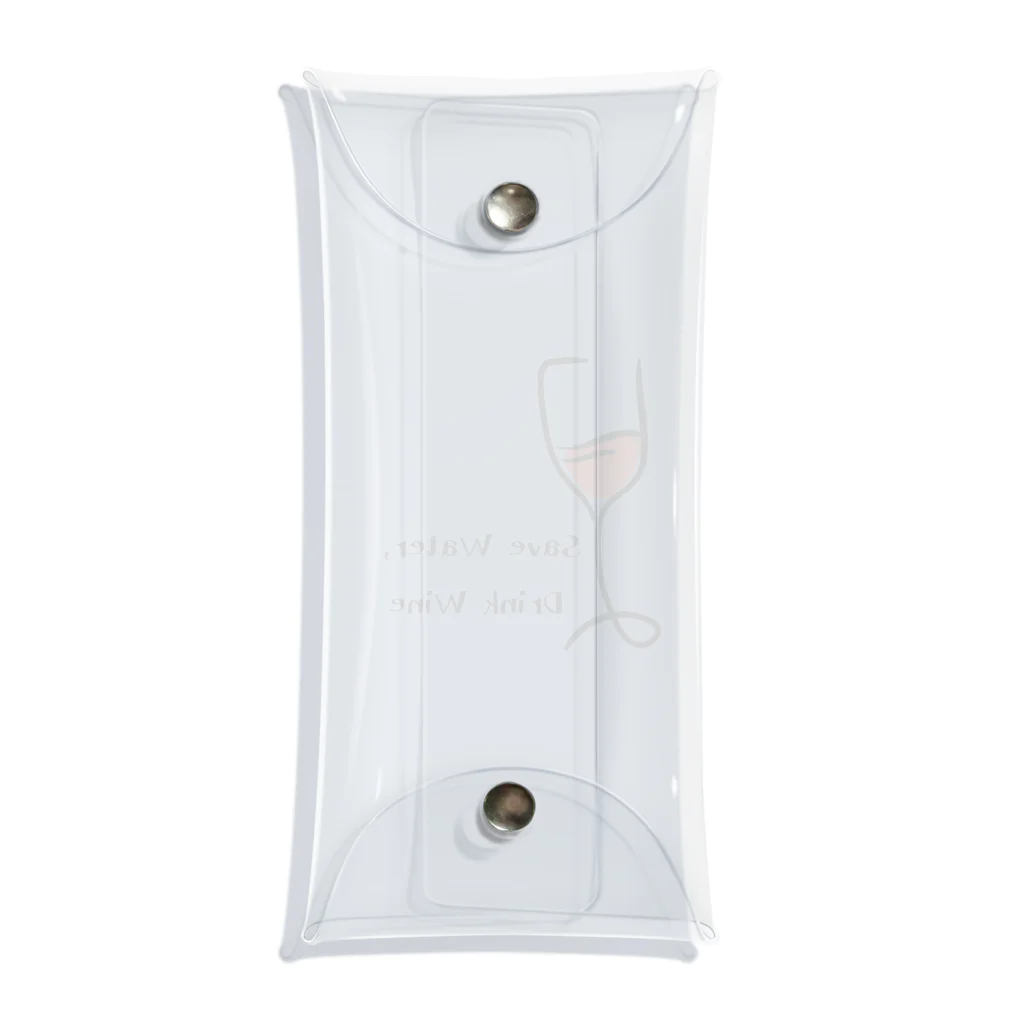 inuhakawaiiのSave Water, Drink Wine Clear Multipurpose Case