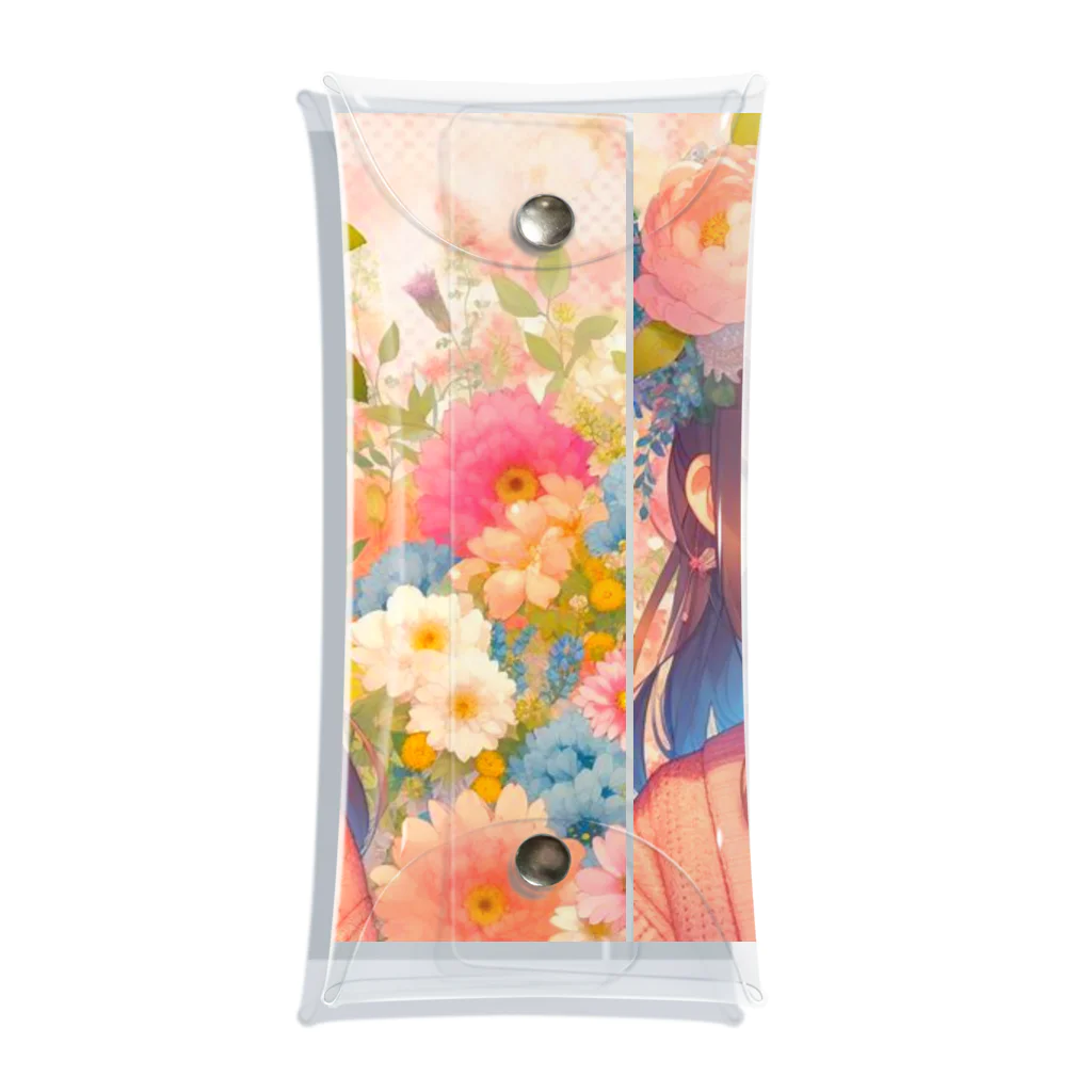 ピクセルパレットの可愛い女の子とお花10 Clear Multipurpose Case