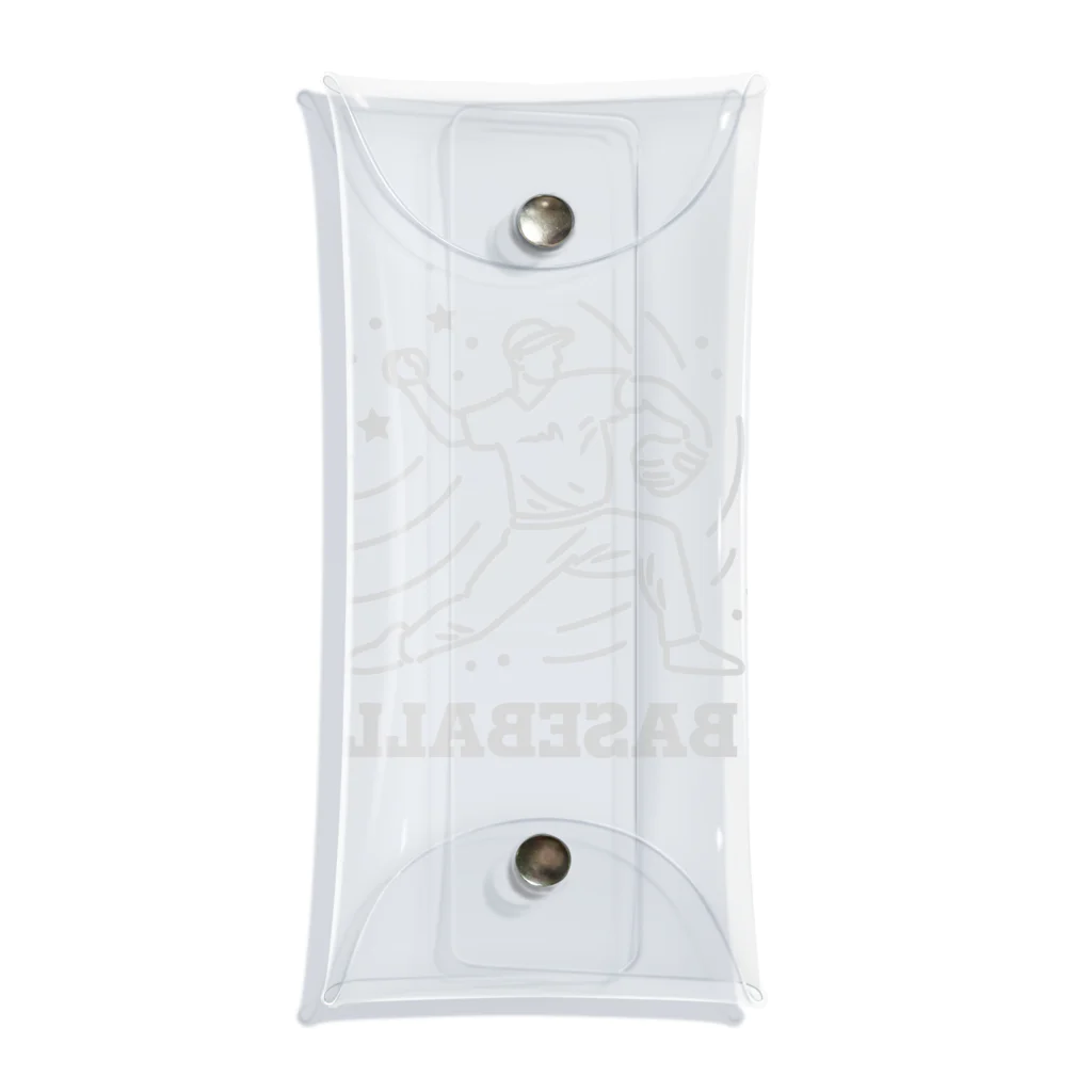 nndesignのBASEBALL LEFT PITCHER Clear Multipurpose Case