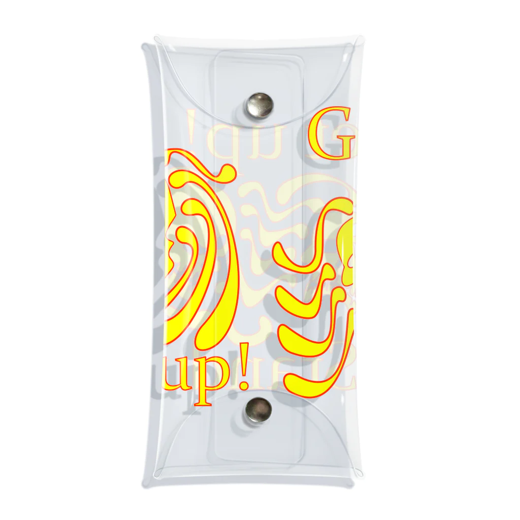 『NG （Niche・Gate）』ニッチゲート-- IN SUZURIのGet up! Stand up!（黄色） Clear Multipurpose Case