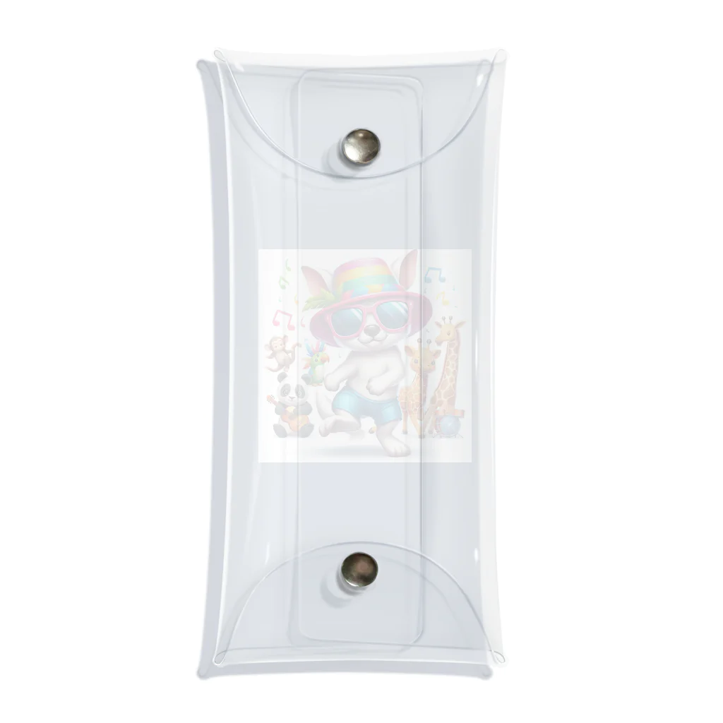 パカオのダンシングアニマル Clear Multipurpose Case