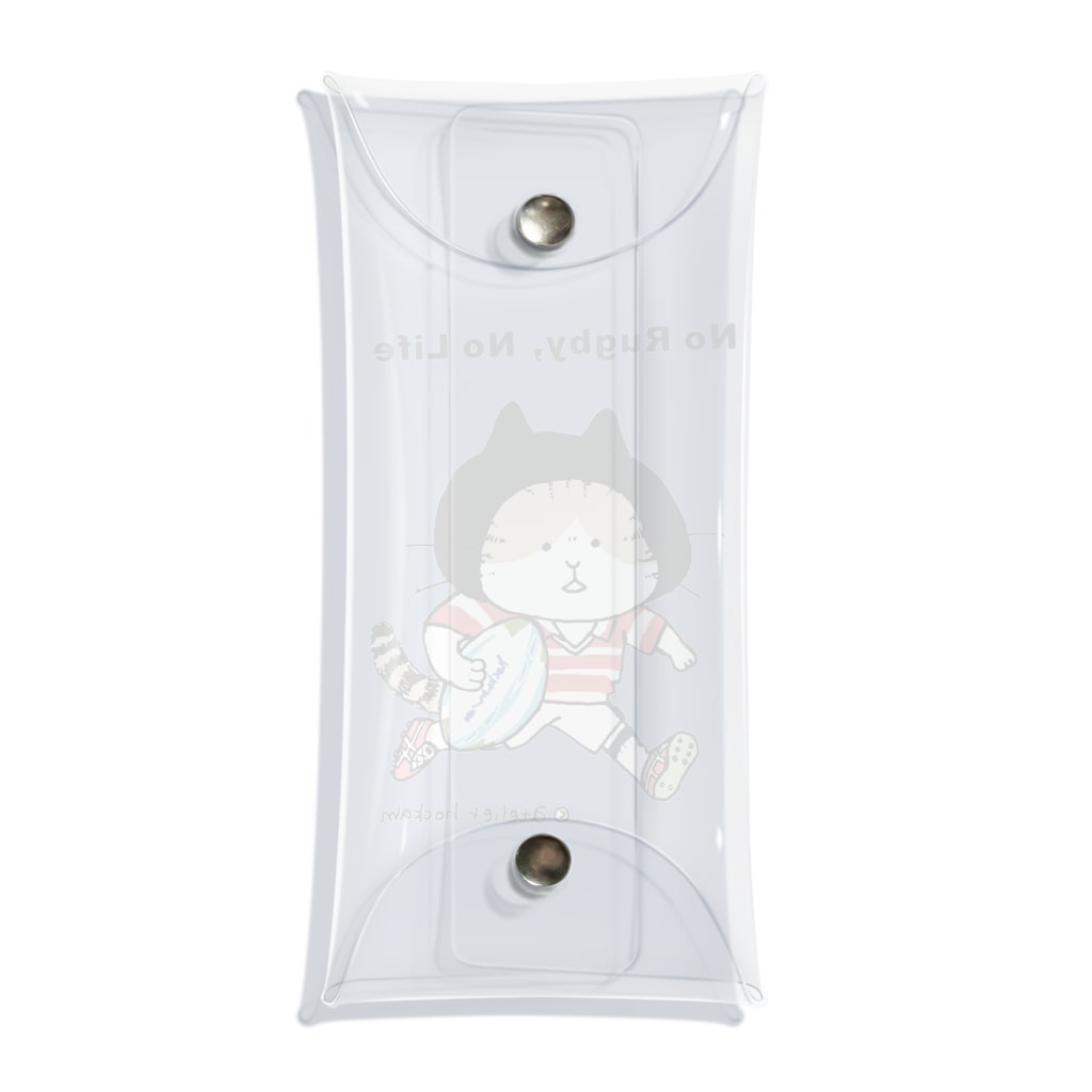 ほっかむねこ屋（アトリエほっかむ）のラグビーねこ Clear Multipurpose Case