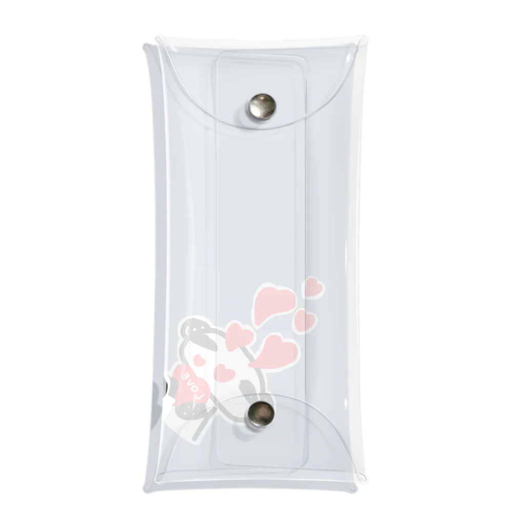 248-nijiya-のいっぱい はーと ぱんだ Clear Multipurpose Case