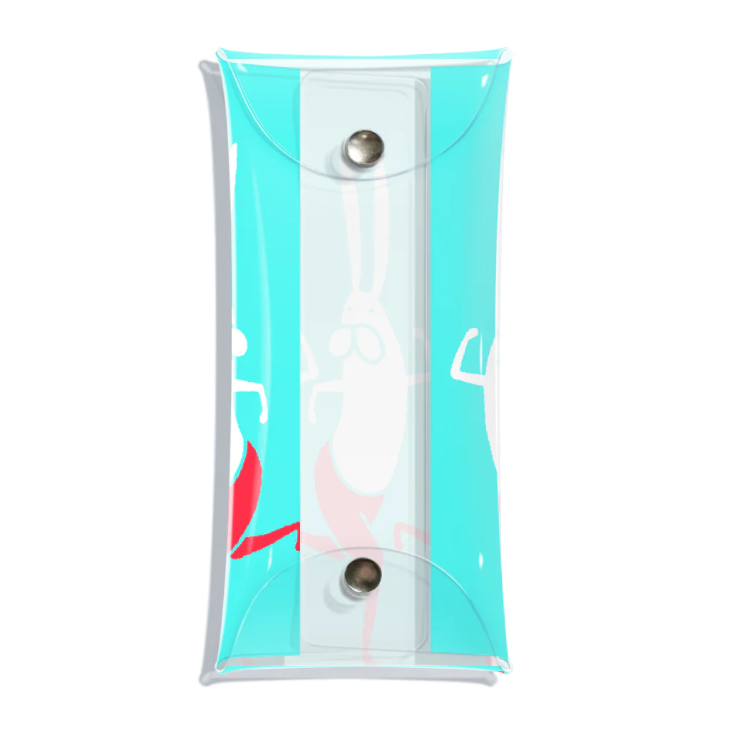 くらきち ONLINE SHOPのうさぎタイツ　ペパーミント Clear Multipurpose Case