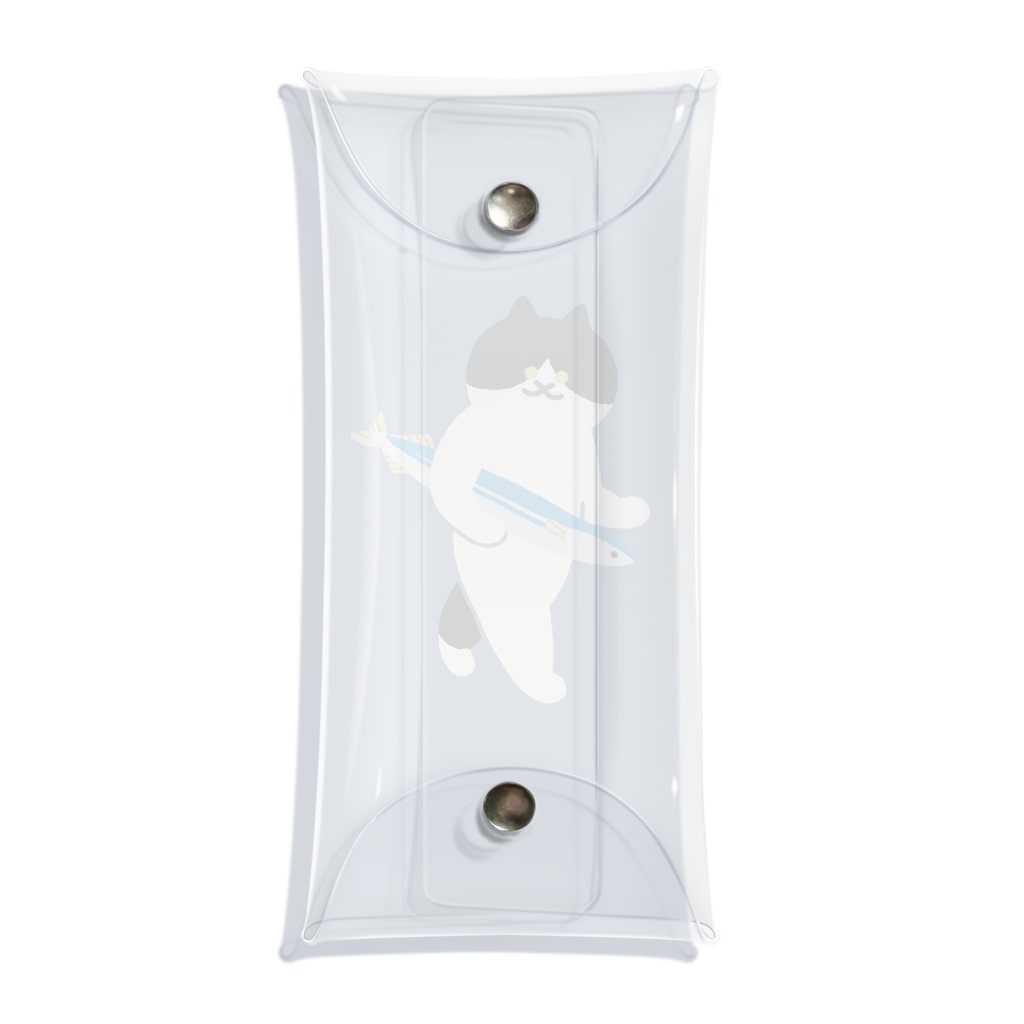 SUIMINグッズのお店の盗んだサンマと歩き出すねこ Clear Multipurpose Case
