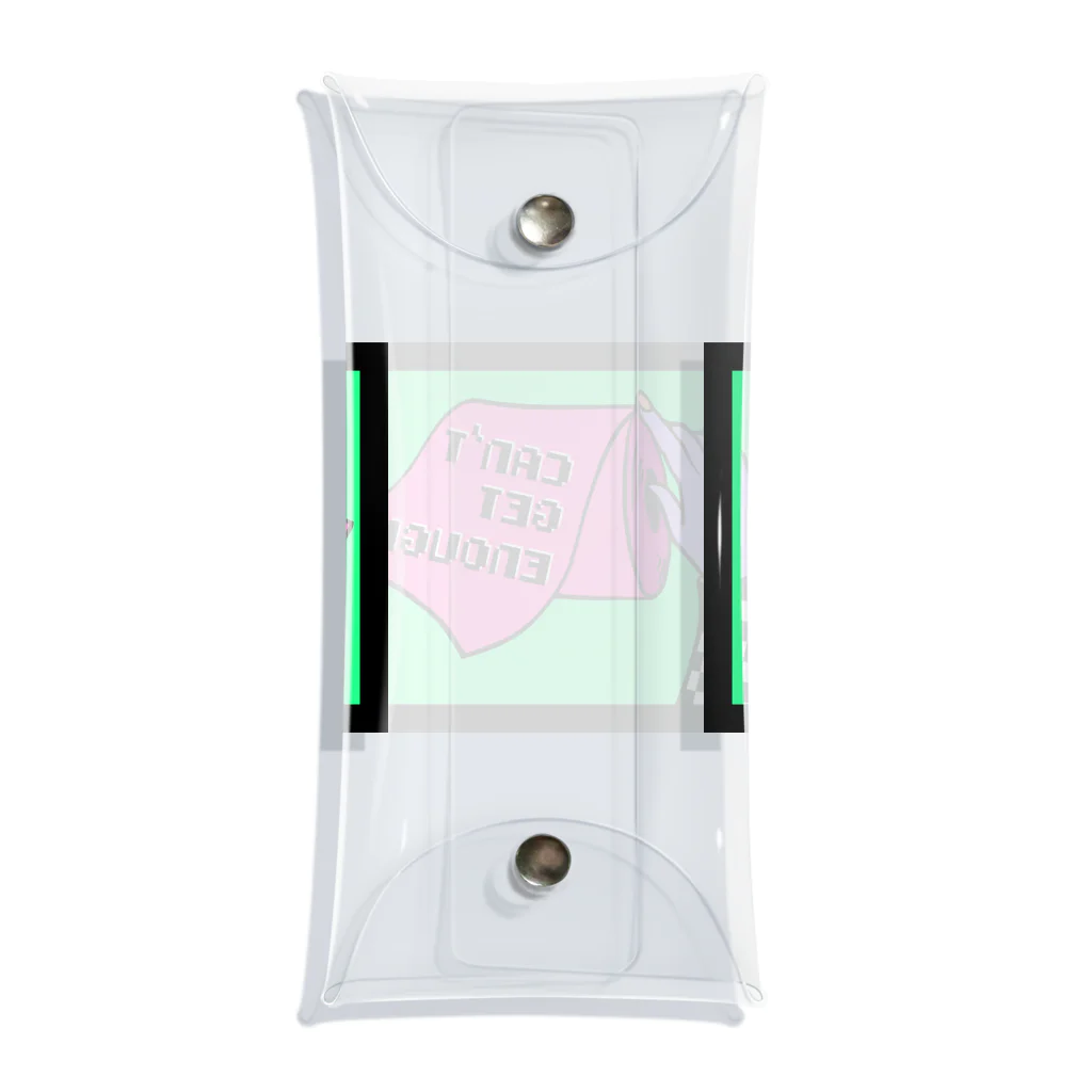 Mieko_KawasakiのCAN'T GET ENOUGH / GREEN トイレットペーパー　 Clear Multipurpose Case