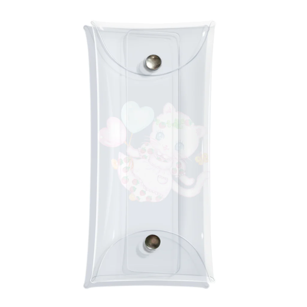 メルティカポエミュウのいちごみるくにゃん Clear Multipurpose Case