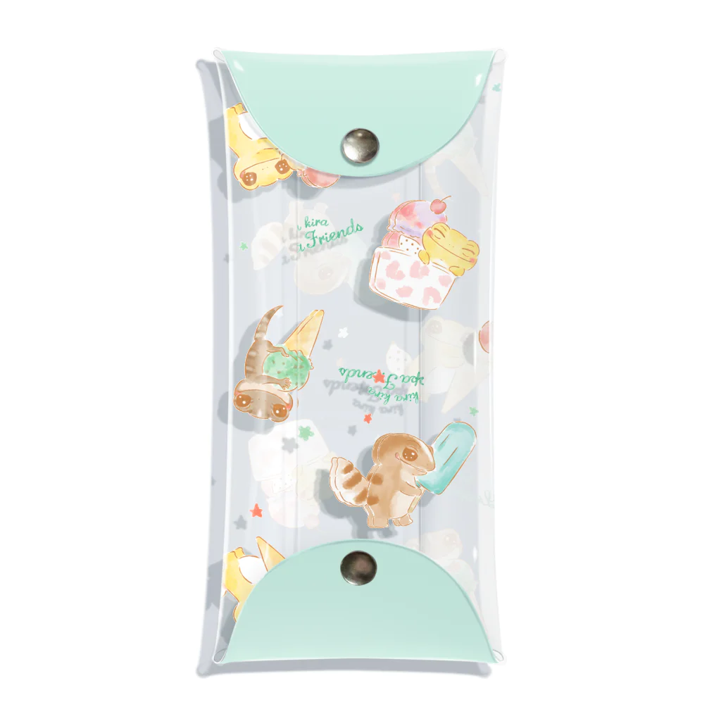 きらきらレオパふれんずのHappy ice cream きらきらレオパふれんず kirakira leopa Clear Multipurpose Case