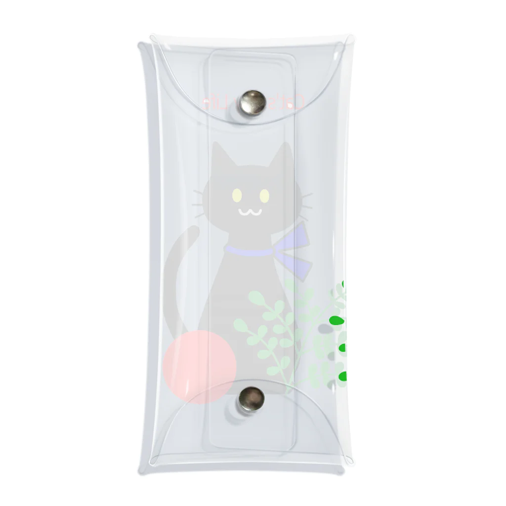 catdaylife.の猫の日暮らしのラッキーくん Clear Multipurpose Case