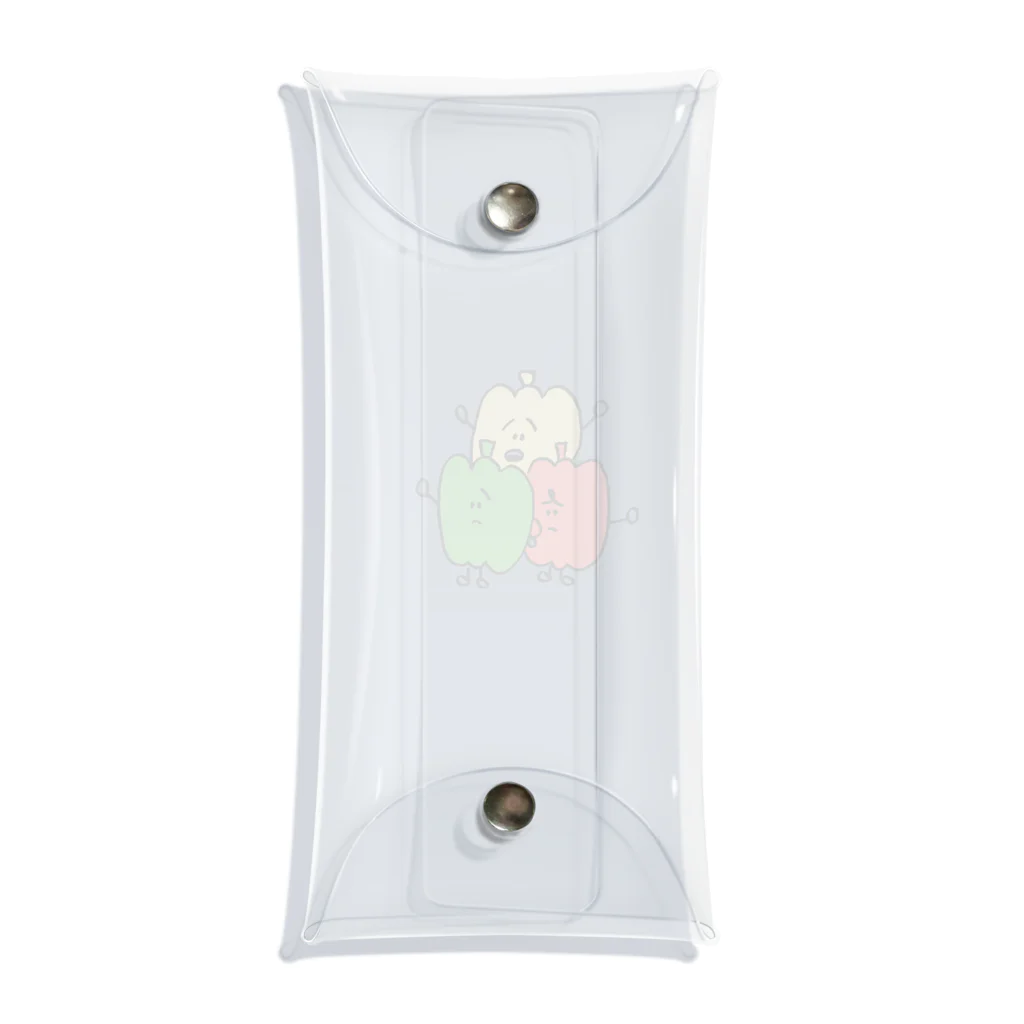 すちんのピーマンくんとパプリカくん Clear Multipurpose Case