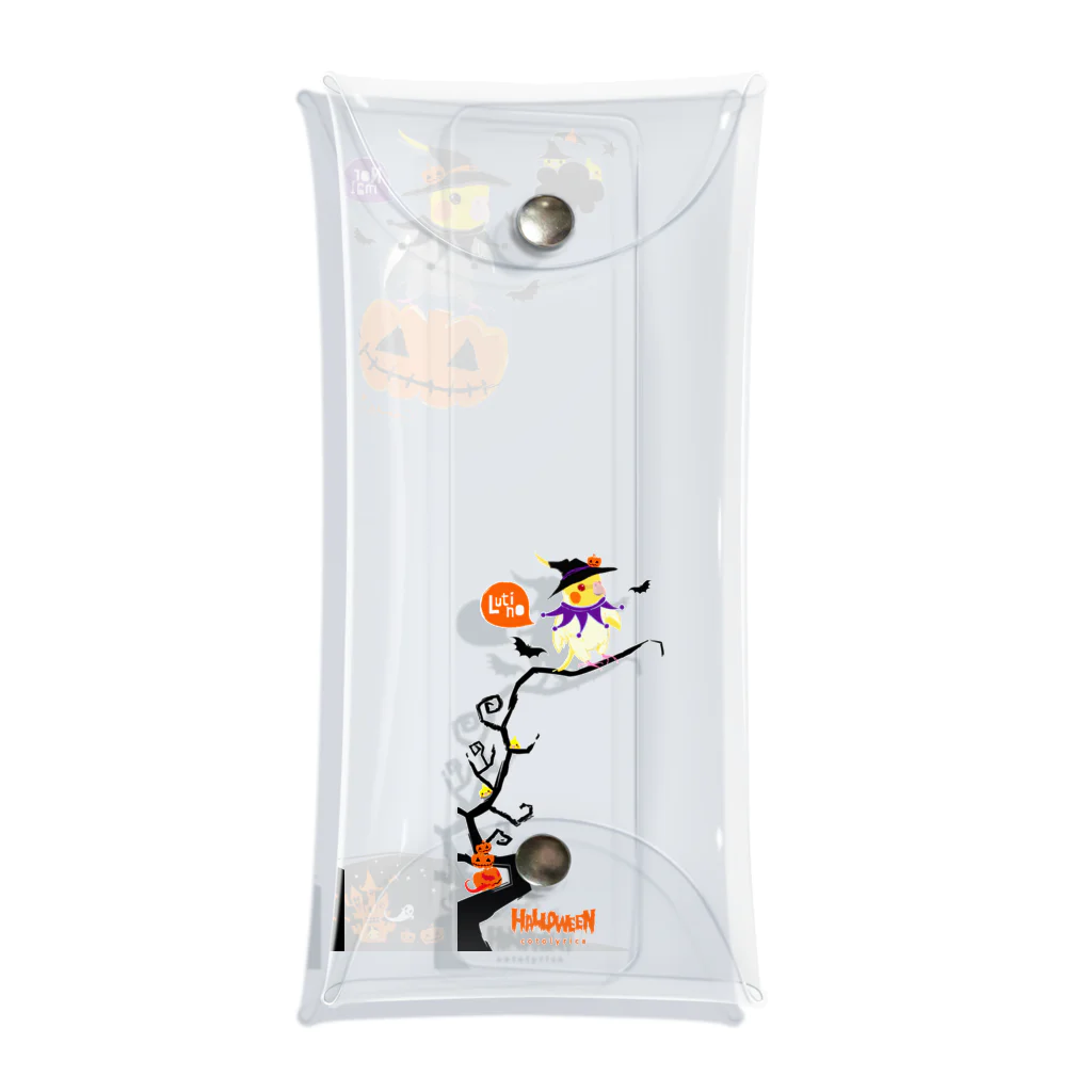 LittleLoroのFlying Pumpkin オカメインコのハロウィン 大きめワンポイント系 0461 Clear Multipurpose Case