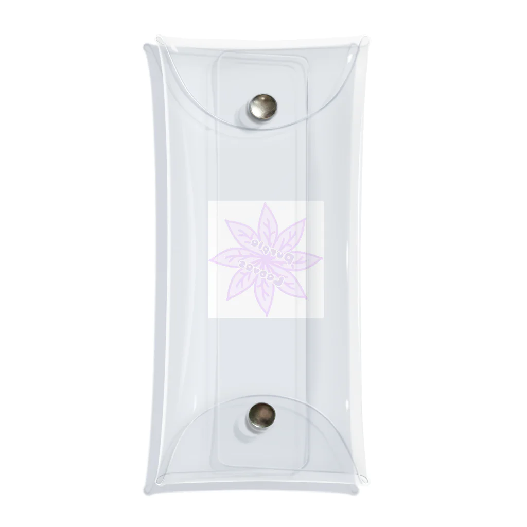 HAKOCHINのPurple Leaves Clear Multipurpose Case