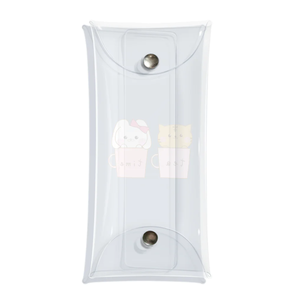 HappyLife☆channelのうさころとねこころのティータイム Clear Multipurpose Case
