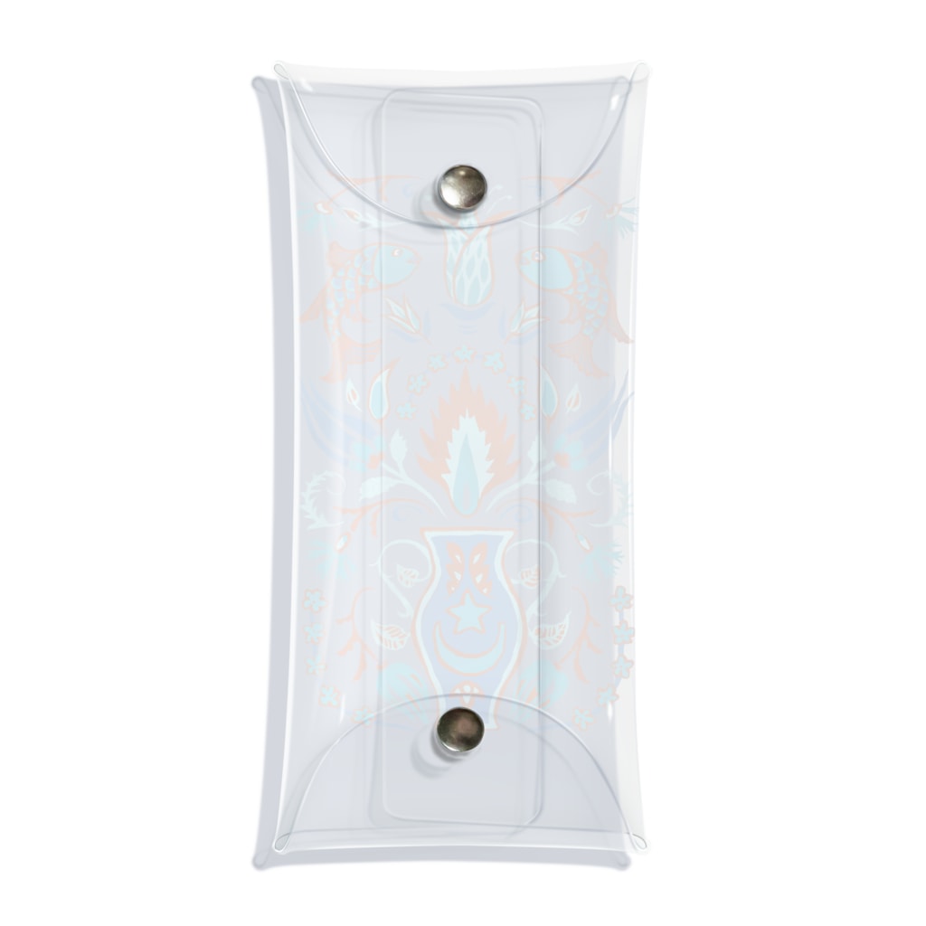 Akane Yabushita SUZURI Shopの🇹🇷トルコのイズニックタイル【ターコイズ】 Clear Multipurpose Case