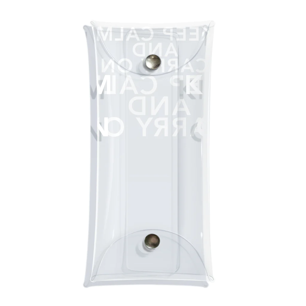 タカスケのKEEP CALM AND CARRY ON_3 Clear Multipurpose Case