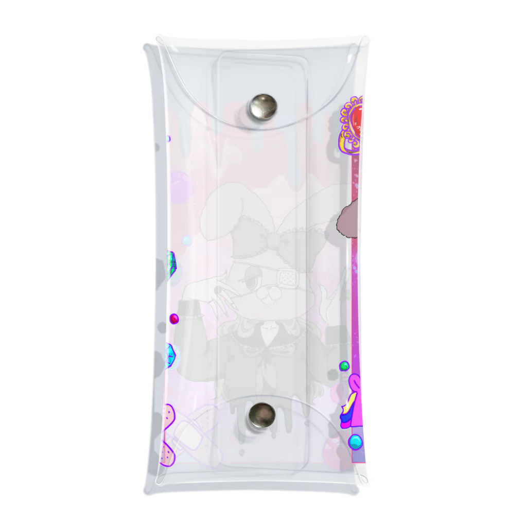 ムッチッパのうさぎ頭の病みかわセーラー少女 Clear Multipurpose Case