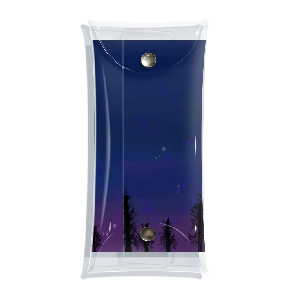 石丸沙織の濃紺と紫の星空 ほぼ全面版 Clear Multipurpose Case