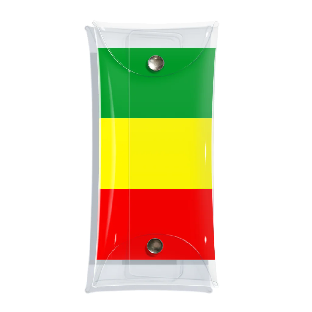 DRIPPEDのRASTAFARI LION FLAG-エチオピア帝国の国旗- Tシャツ Clear Multipurpose Case