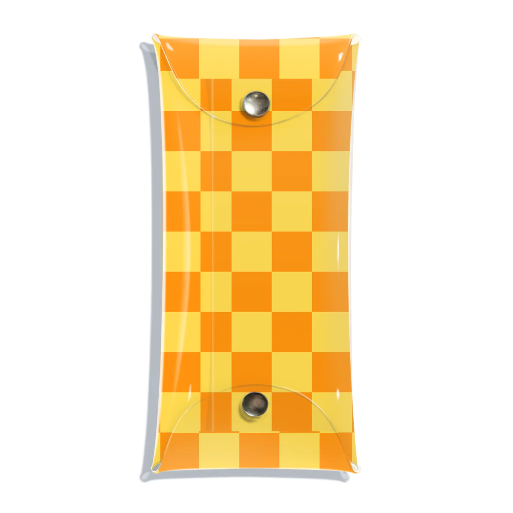 FreeStylersの【FreeStylers】check orange yellow Clear Multipurpose Case