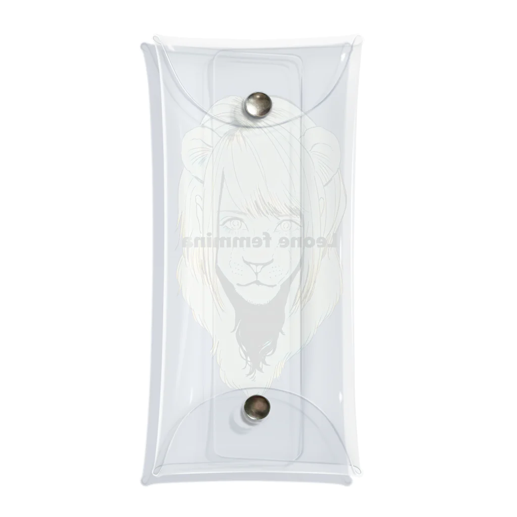 【みるかグッズ②】（SUZURI店）の【Leone femmina】 Clear Multipurpose Case