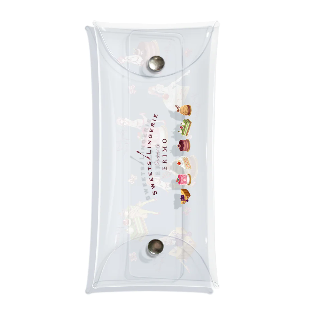 ERIMO–WORKSのSweets Lingerie clear multi case "SWEETS PARTY"  Clear Multipurpose Case