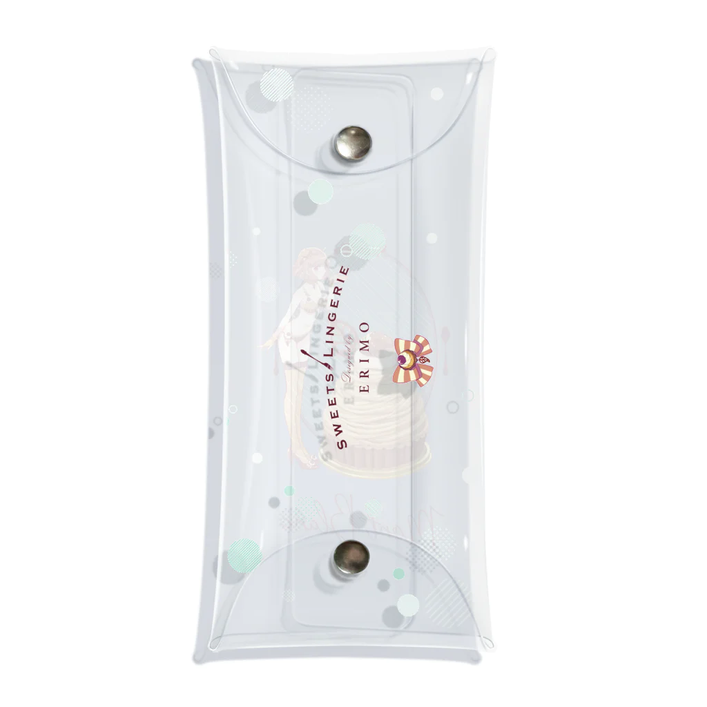 ERIMO–WORKSのSweets Lingerie clear multi case "Mont Blanc"  クリアマルチケース