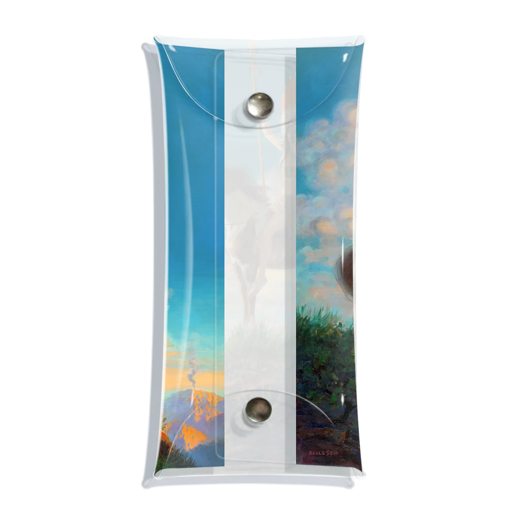 世界の絵画アートグッズのエドワード・メイソン・エグルストン《赤い羽根》 Clear Multipurpose Case