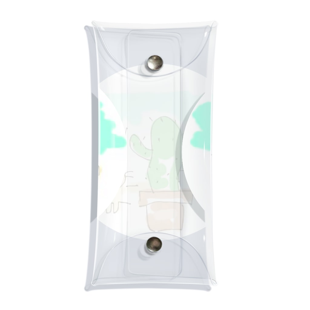 さくらもち市長のSUZURI商店のサボテンとネコ Clear Multipurpose Case