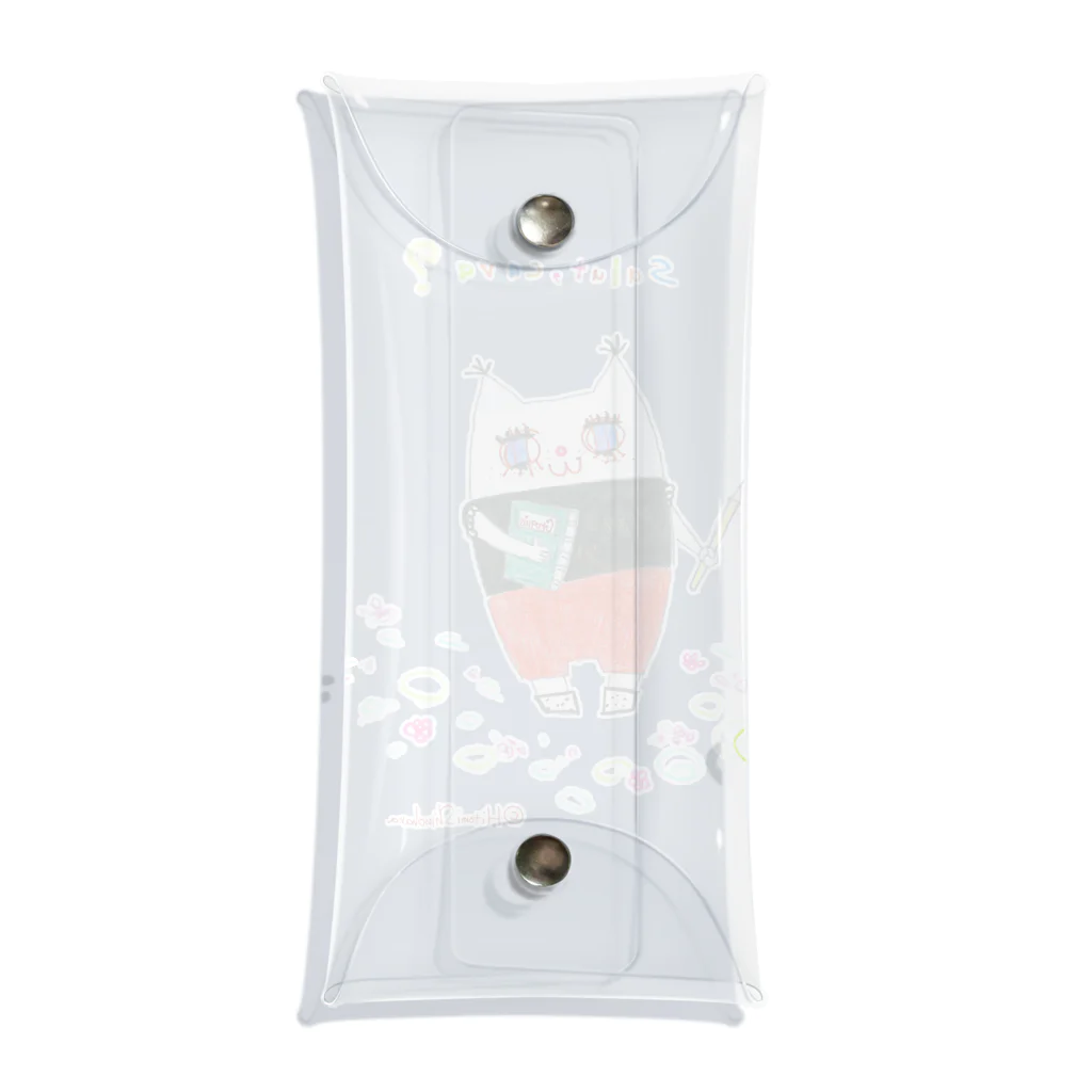 ほんワカヒトやすみの【ヨーロピアン猫シリーズ】おえかき猫ちゃん♪ Clear Multipurpose Case