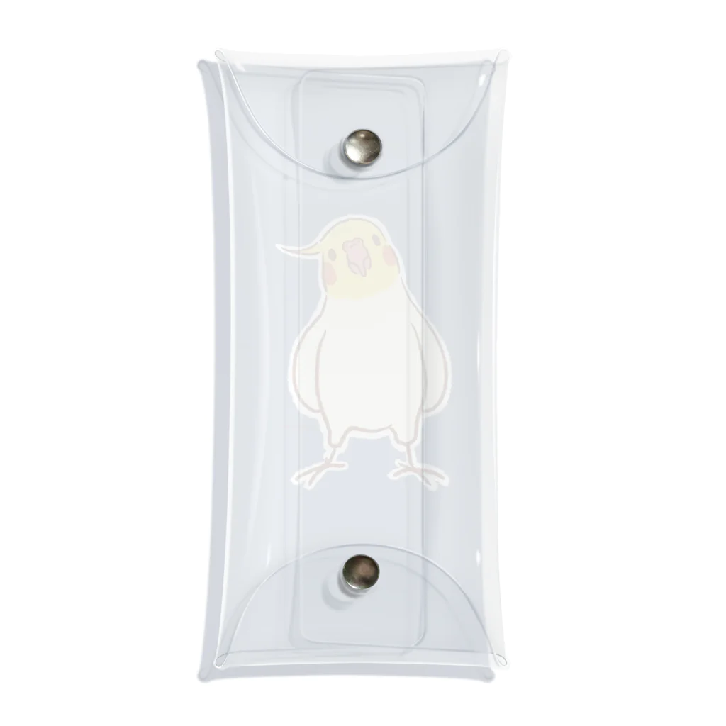 ほほらら工房 SUZURI支店の仁王立ちオカメインコ Clear Multipurpose Case