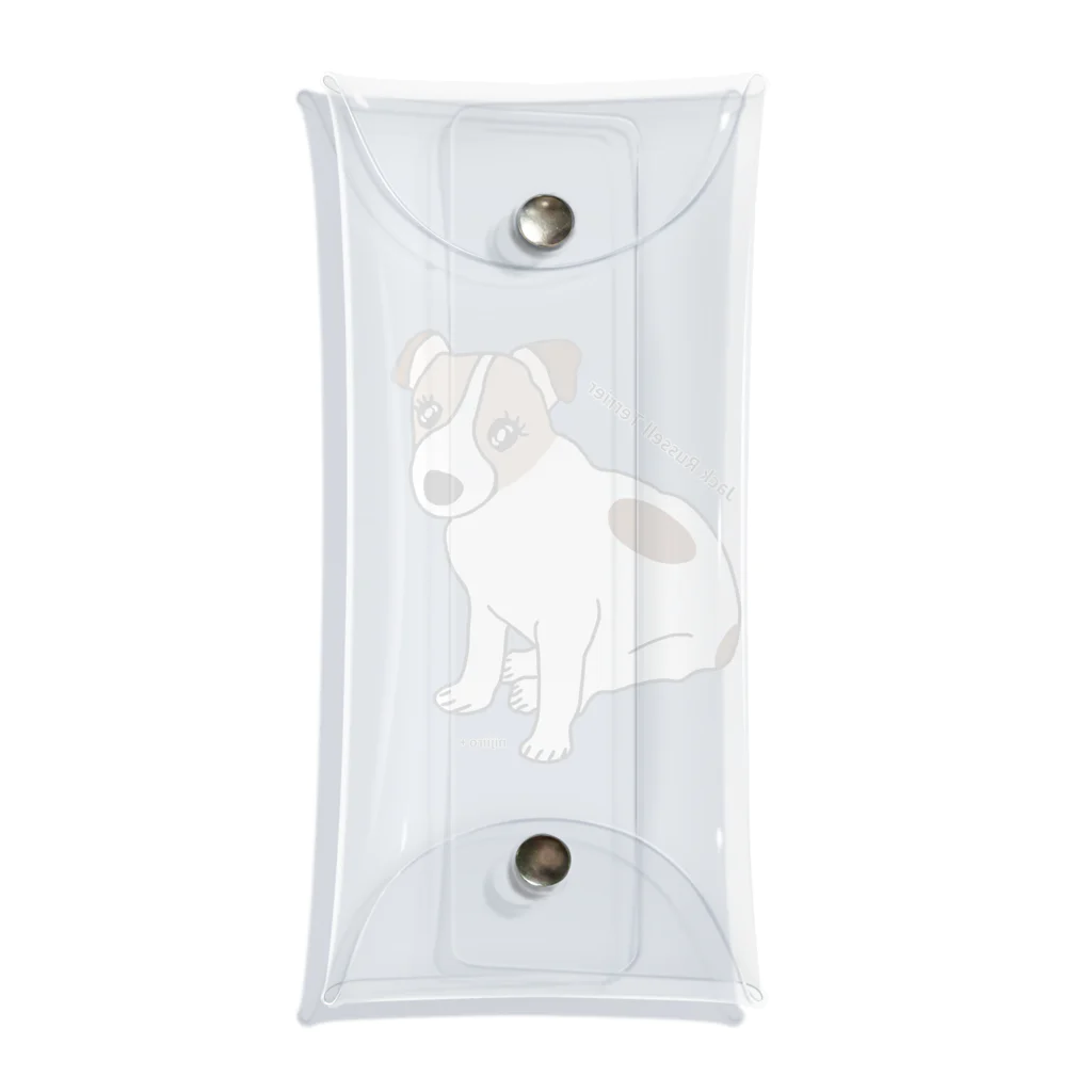 虹色PLUSの可愛いジャックラッセルテリア犬 おすわり Clear Multipurpose Case