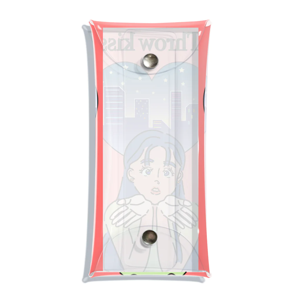 TSUKIKOU SHOP の投げキッスの女の子 Clear Multipurpose Case