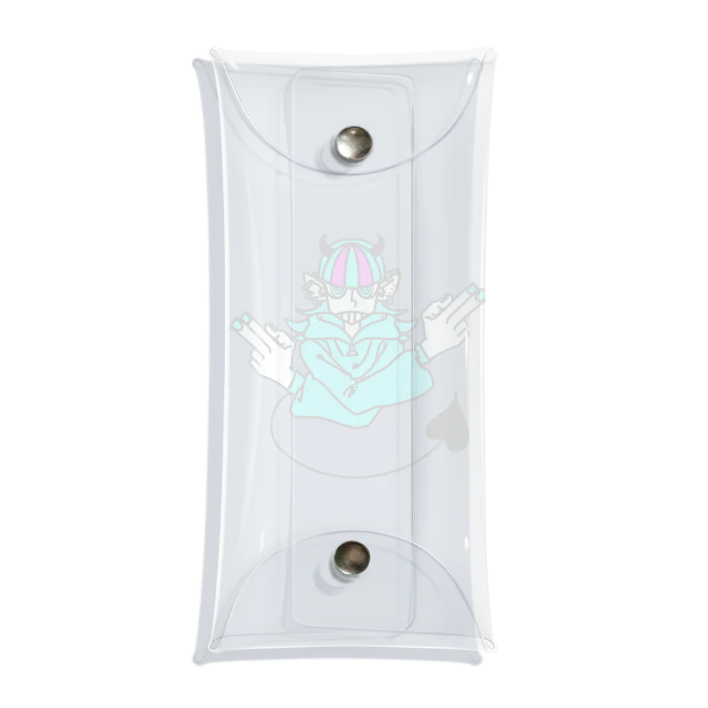 よもぎ屋のビビットデビルちゃん(ライトブルー) Clear Multipurpose Case